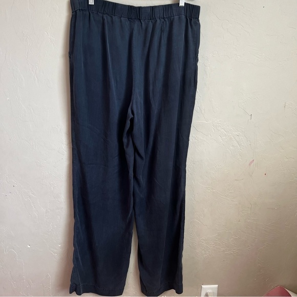 Pure Jill J.Jill Tall  Lyocell Tencel “Deep Blue” Wide Leg Pull On Pants - Picture 6 of 8